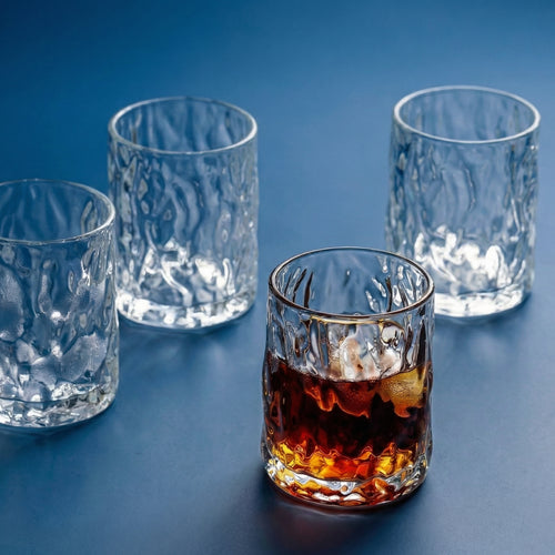 Nordic Hammered Glass Whiskey Tumbler